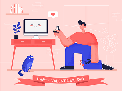 Saint Valentine's Day Illustration character design flat illustration ui valentines day vector