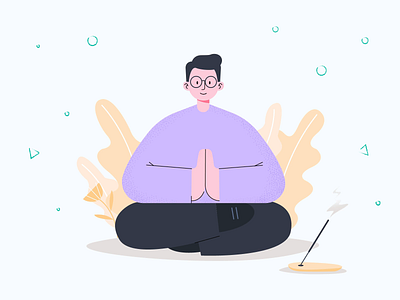 Meditation illustration ae aftereffects animation calm character design illustration iosapp meditation meditation app mobile ui motion motion design motiongraphics stress ui vector