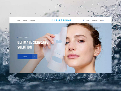 InnoEssence Website ae aftereffects animation beauty corporate corporate design corporate website design ecommerce grid landing layout minimal typography ui uxui website