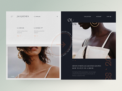 Simon Porte Jacquemus Website book concept design fashion fashion design layout minimal ui ux uxui website