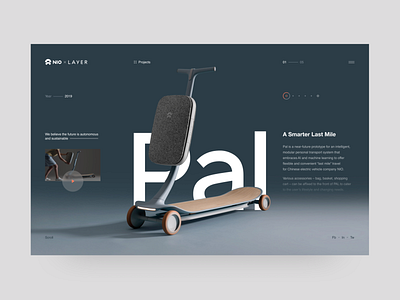 PAL - Smart Scooter Concept branding concept design ecommerce grid landing layout minimal typography ui ux uxui website