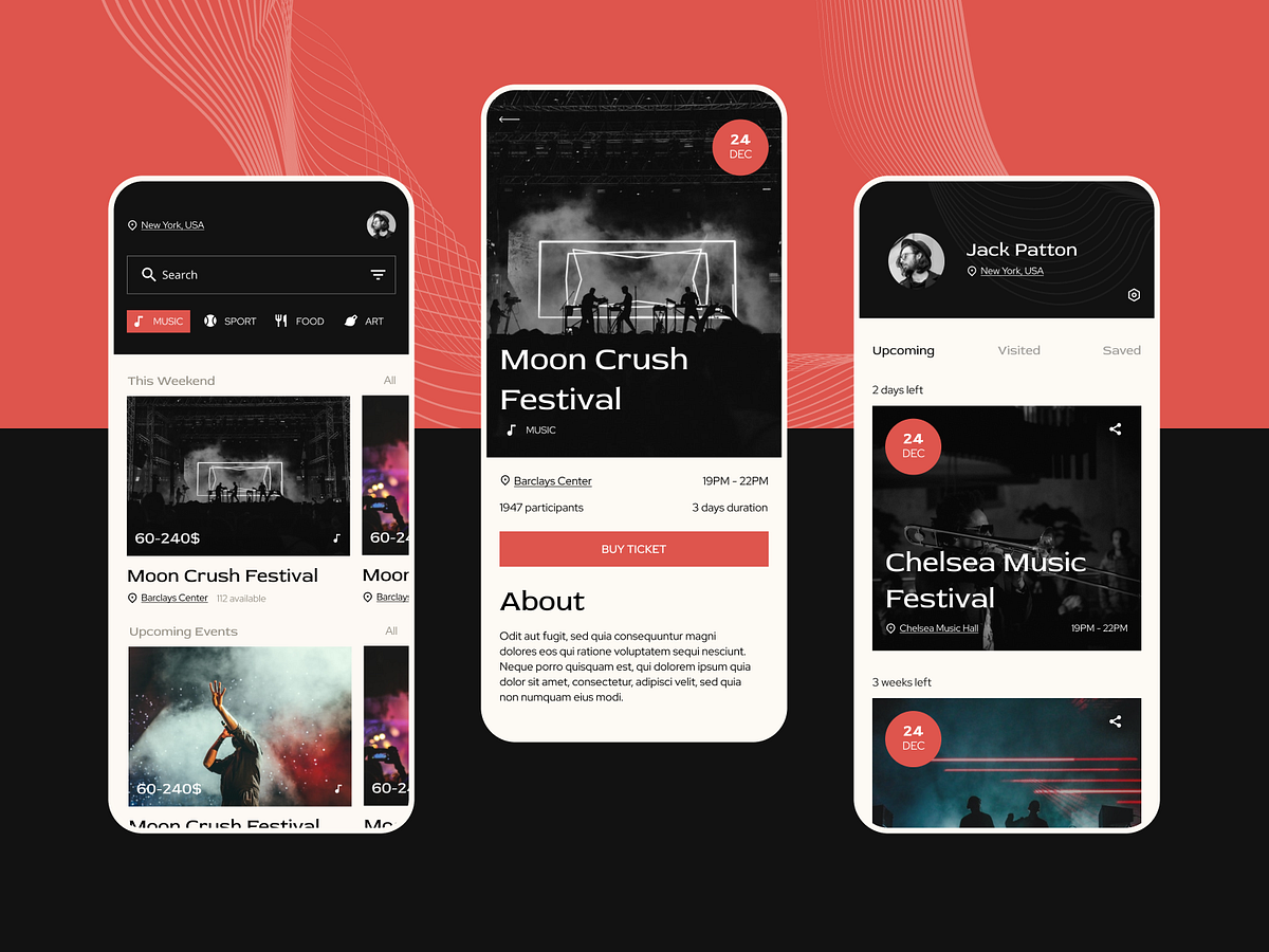 Event App designs themes templates and downloadable graphic elements