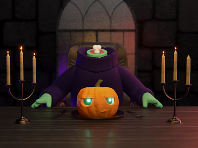 Halloween 3D illustration 3d 3d art 3d halloween 3d illustration 3d modelling autumn halloween halloween2021 happy halloween illustration jackolantern october pumpkin scary