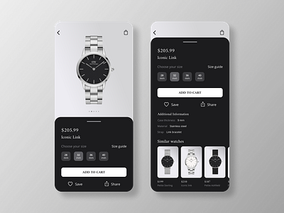 Accessories store mobile app app concept design e commerce ios minimalist mobile app mobile design product ui uxui