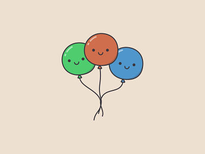 Cute Balloons app design icon illustration ui ui design vector web web design website