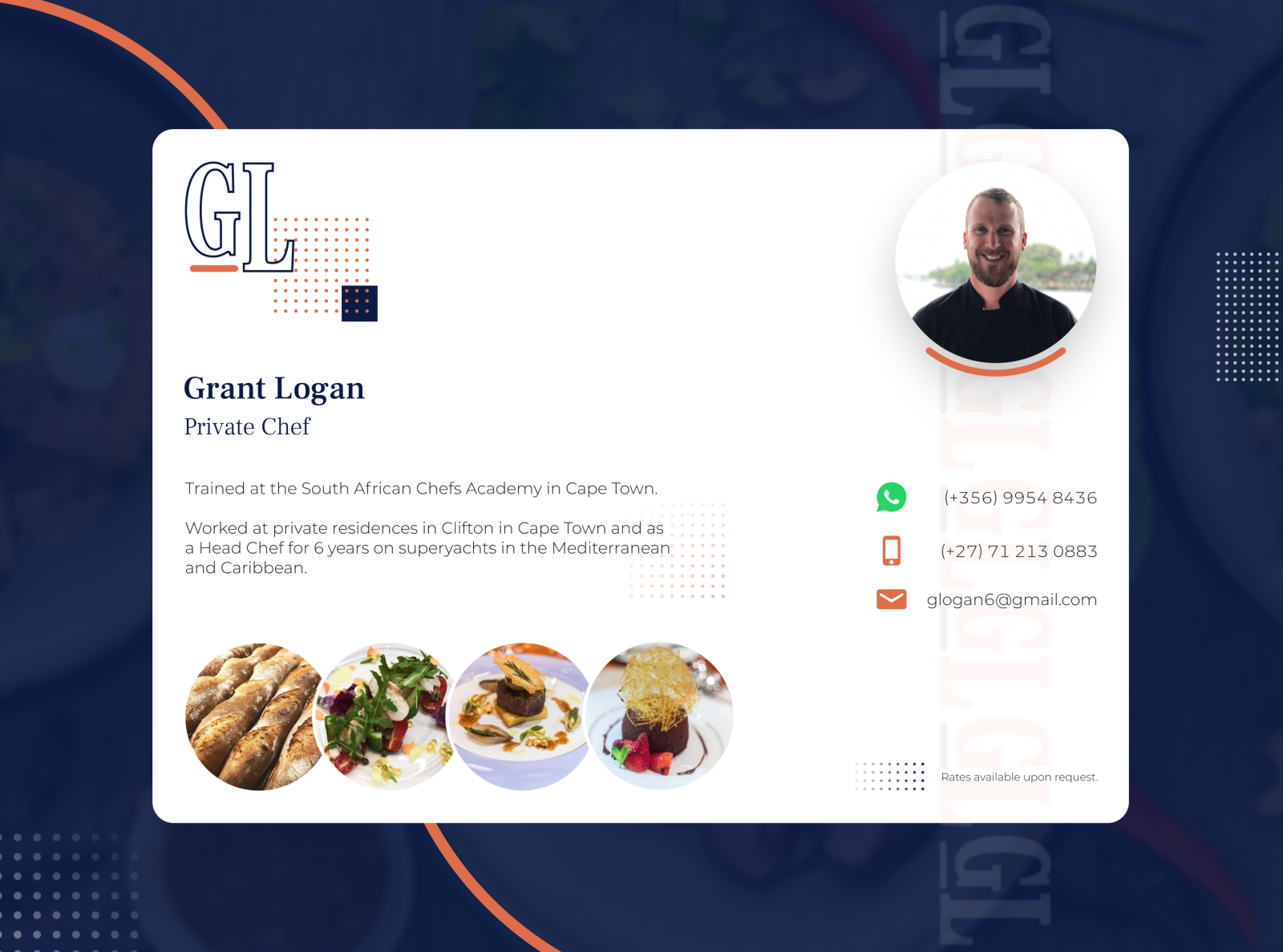 Private Chef • Portfolio/Ad by Paul Hawkins on Dribbble