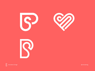 SP Monograms design letter line logo mark minimal monogram samadara samadaraginige simple sp