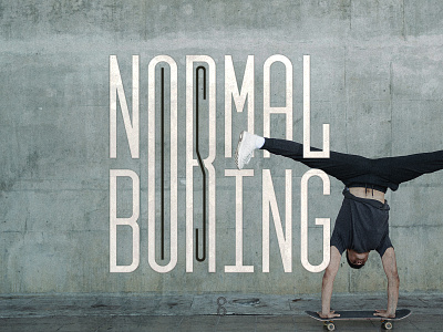 Normal is Boring design illustration letter mark minimal simple typography