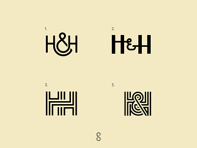 H & H Monogram accounting design letter logo mark minimal monogram samadaraginige simple typography