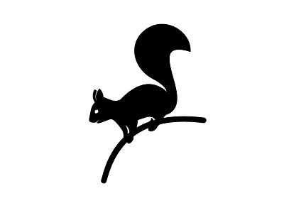 Squirrel animal cute illustration monochrome squirrel