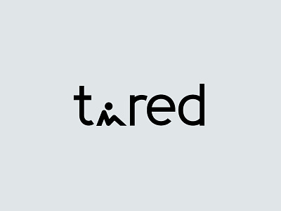tired clever cool letter logo mark tired verb verbicon word