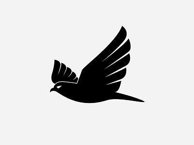 Falcon bird falcon flying icon logo minimal simple symbol wings