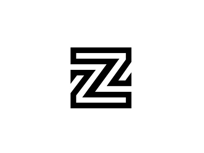 ZZZ Monogram letter lettermark logo monogram spiral z