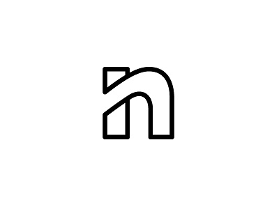 "in" word-mark in letter logo mark n typography