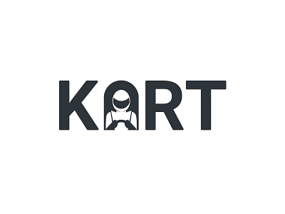 Kart clever kart minimal racer racing simple wordmark