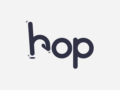 hop clever hop letter mark simple verbicon wordmark