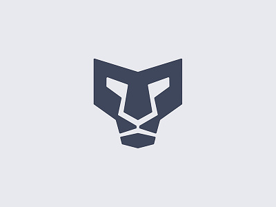 M + Lion face icon letter lettermark lion m negativespace simple