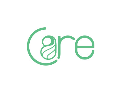 Care WIP baby care doctor fertility icon minimal simple wordmark