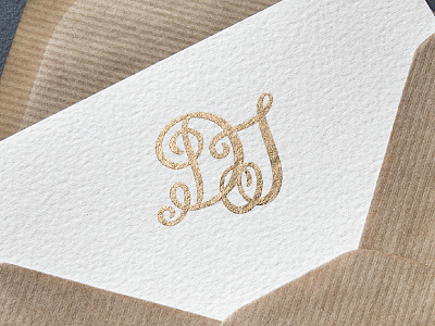 DI monogram bride calligraphy cursive di groom logo minimal monogram wedding