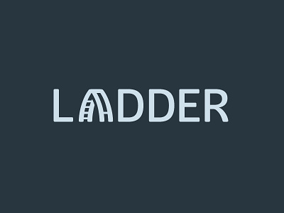 Ladder verbicon clever ladder letter mark minimal simple verbicon word wordmark