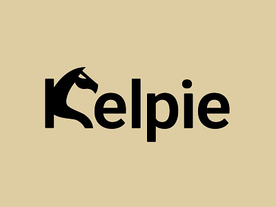Horse Logo design horse k kelpie letter logo mythical simple wordmark