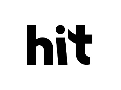 Hit verbicon hit icon letter mark simple typography verbicon wordmark