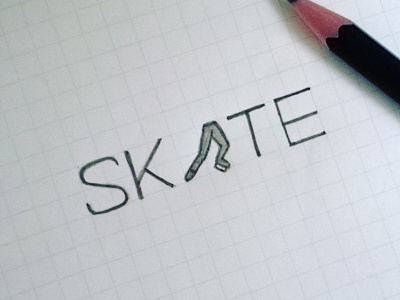 Skate action clever letter noun nounicon simple skate sketch verb verbicon