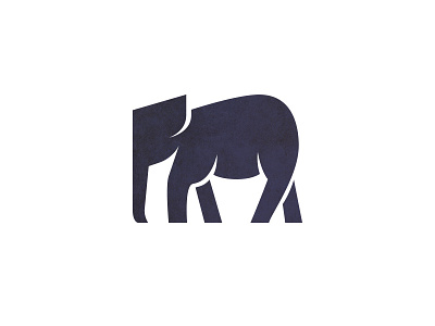 Elephant logomark animal elephant grey logo mark minimal simple square