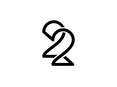 22 Sparks final logo 22 art connected line logo monogram number simple