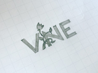 ViNE...a quick sketch... graphics handlettering illustration minimal nounicon simple typography vine
