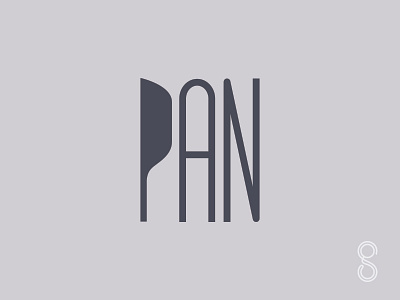 Pan wordmark letters logo nounicon pan simple word wordmark