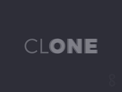 Clone Wordmark clone letters logo nounicon simple word wordmark