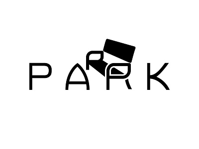 Park wordmark/verbicon letters logo nounicon park simple verbicon word wordmark