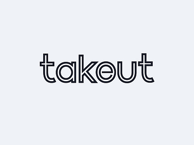 Takeout wordmark less lessismore remove simple statement takeout
