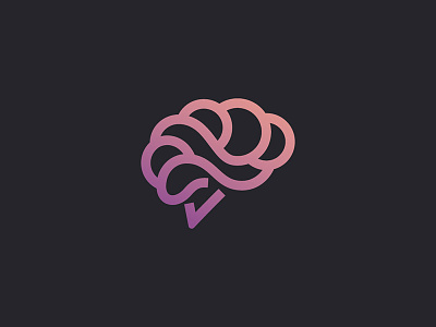 Brain Logo-mark brain line readyness