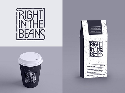 Coffee bag and cup design bag bean coffee cup design logo logodesign producer quality typography wordmark