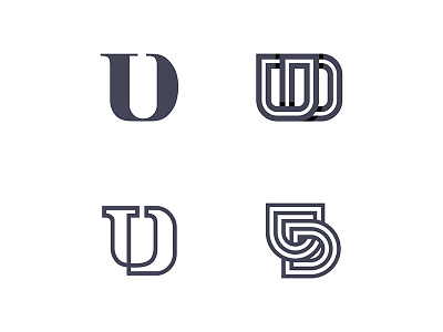 UD/UDS Monogram Exploration art letters line mark monogram simple ud uds