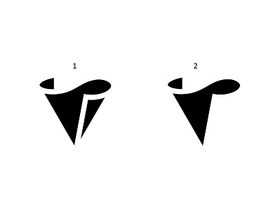 V letter-mark curl letter mark monogram negativespace paper simple v