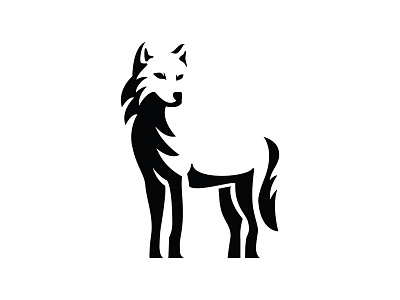 Wolf animal minimal neativespace noun pack simple stand wolf