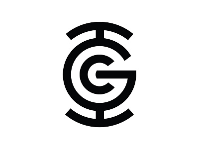 IGC monogram circular igc letters minimal monogram round simple