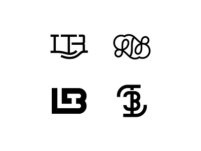 LIB Monogram ambigram letter lib line monoram negativespace simple