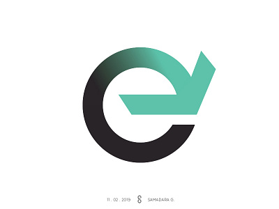 e Letter-mark arrow circle circular complete e ecommerce letter mark simple