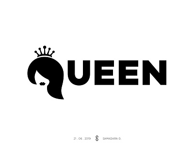 Queen Verbicon / Wordmark crown girl logo queen simple verbicon women wordasicon wordmark