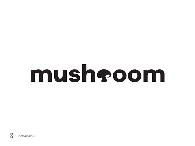 Mushroom Verbicon/Wordasimage design illustration letter logo mark mushroom simple typography vegetable verbicon word wordasimage