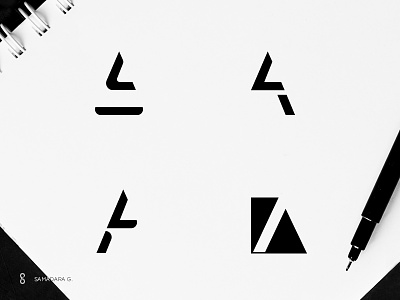 LA Monogram branding graphicdesign letter logo mark minimal monogram samadara samadaraginige simple
