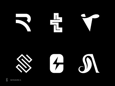 Letter-marks Collection buy graphics letter letter mark logo logodesign mark minimal predesigned readymade sale simple
