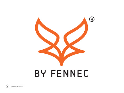 By Fennec Logo animal clothing face fennec fox france line logo mark minimal simple sports sportswear