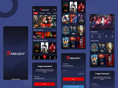 Movie Streaming App 3d animation app branding figma graphic design illustration landing logo mobile applicatio motion graphics photoshop promation prototype ui uiux website xd