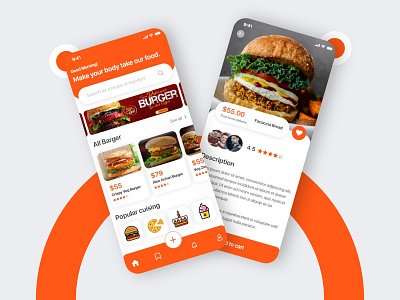 Food App designs, themes, templates and downloadable graphic ele cooking apprecipe app design