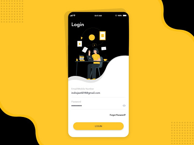 Login app application creative illustraion photoshop ui ux xd design